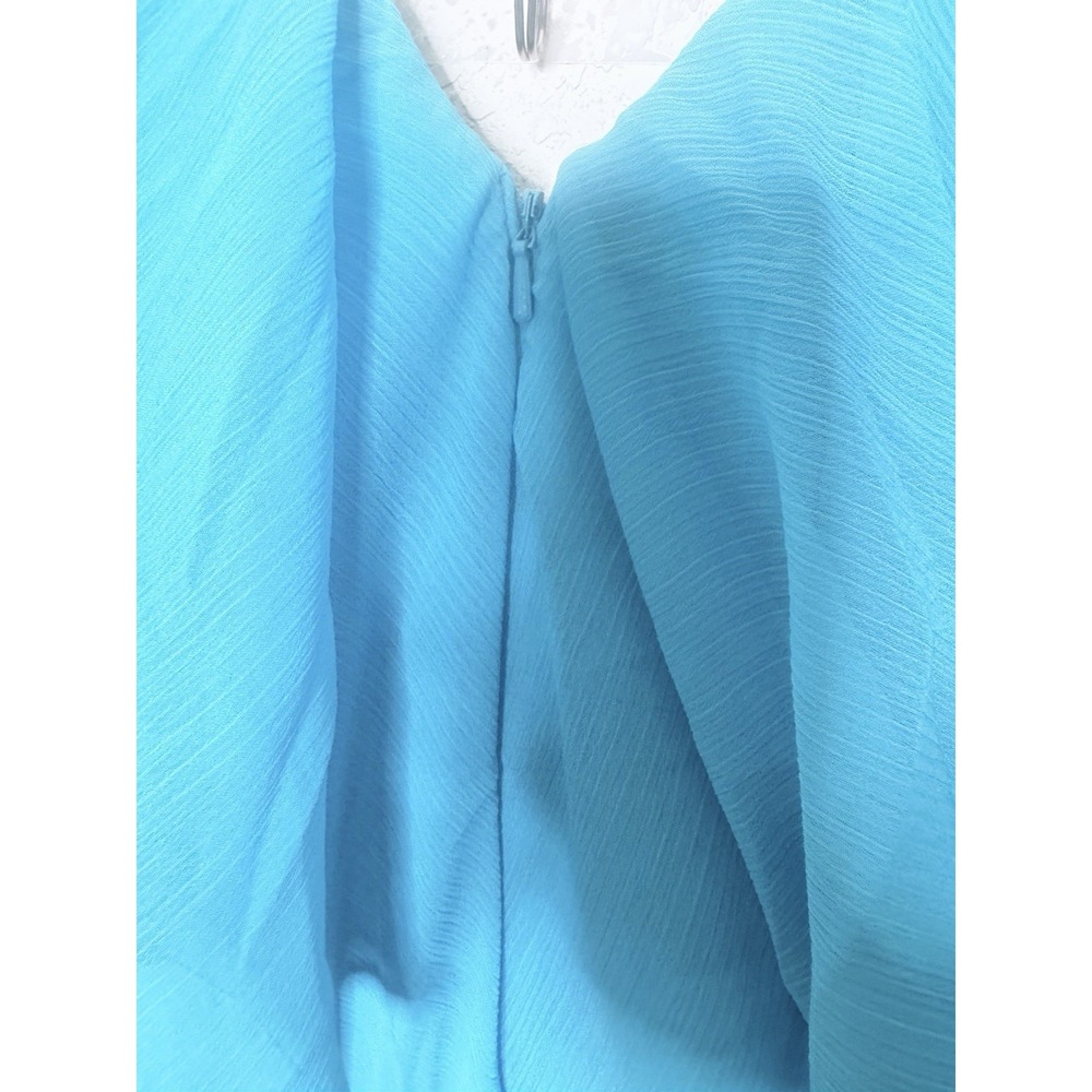 Davids Bridal Formal Dress Womens Size 20 Blue Chiffon Wedding Bridesmaid - Picture 6 of 13
